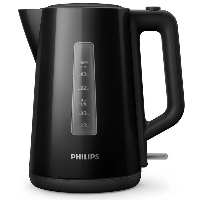 Philips HD9318-20 Serie 3000 Bollitore Elettrico 1,7 L 2200W base girevole 360° filtro anticalcare colore Nero