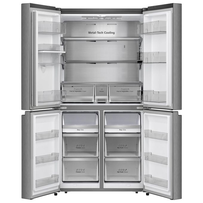 Hisense RQ758N4SWSE Frigorifero Americano 4 Porte 606 L 178 cm Classe E 37 dB Total No Frost WiFi (178x91x72 cm) colore Inox