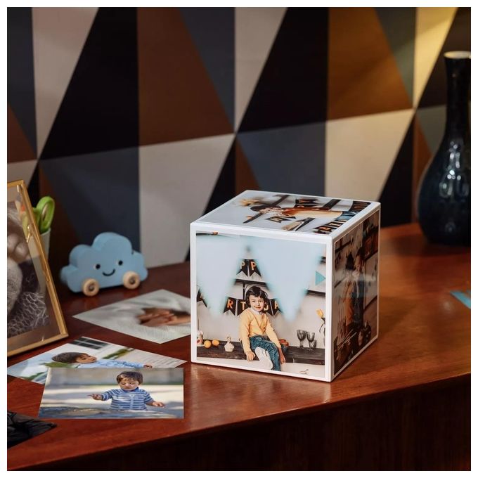 Canon PP-201 Carta Fotografica 13x13cm Photo Cube Pacchetto Creativo Bianco-Rosa 40 Fogli