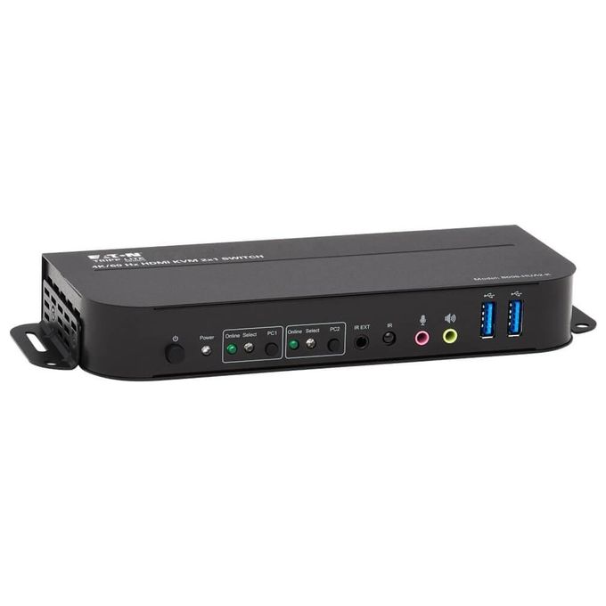 Eaton B005-HUA2-K Switch KVM 2 Porte HDMI 4K 60Hz HDR HDCP 2.2 Hub USB 3.2 Telecomando IR colore Nero