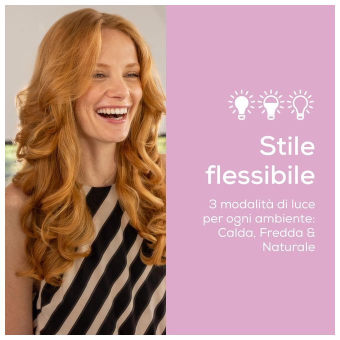 Beurer BS 47 Specchio cosmetico ricaricabile con 33 luci LED e pusante sensor touch -  Specchio con aggancio magnetico no zoom - 3 luci impostabili (calda fredda e naturale) - Con batteria agli ioni di litio per 3 ore di utilizzo senza fili - Funzione d