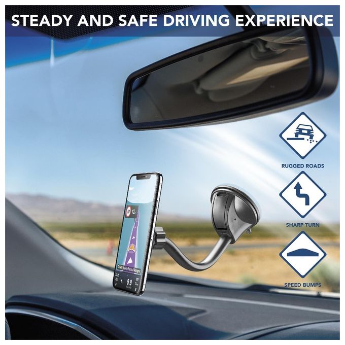 Cellular Line Touch Flexi Universal Supporto smartphone da auto magnetico con fissaggio a ventosa