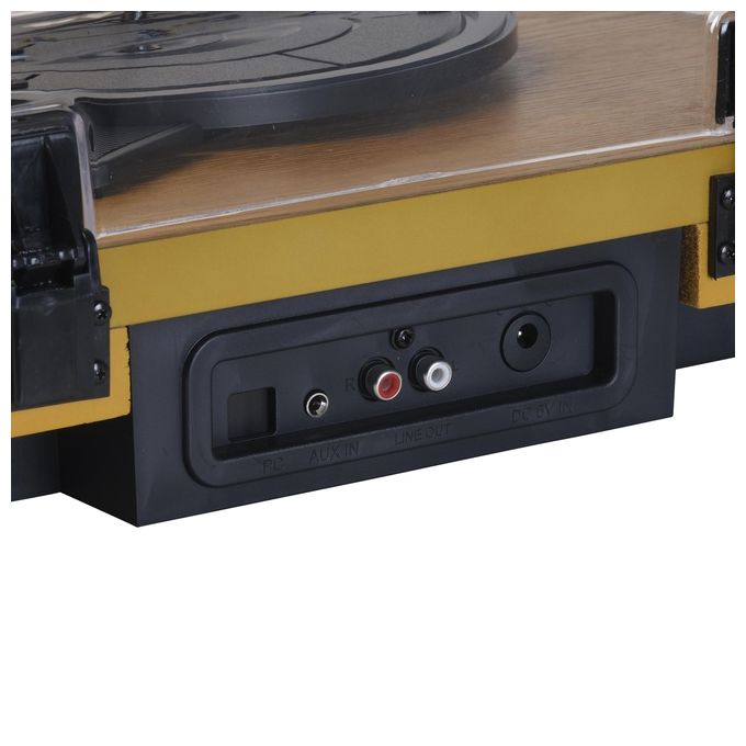 Denver VPL-230LW Giradischi Semiautomatico con Bluetooth USB SD per Vinile 33 1-3 45 78 Giri-min colore Nero Legno