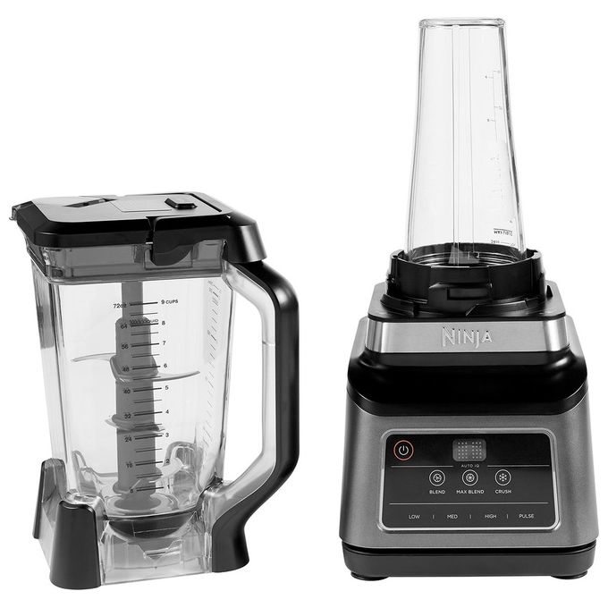 Ninja BN750EU Frullatore 2 in 1 Auto-iQ 1200 W Caraffa 2,1 L Bicchiere 700 ml Tritaghiaccio colore Nero