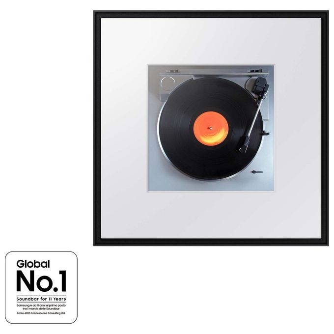 Samsung HW-LS60D-ZF Music Frame Speaker 2.0 6 Altoparlanti Dolby Atmos Wi-Fi Bluetooth AirPlay 2 Spotify Connect Q-Symphony SpaceFit Sound Pro colore Nero