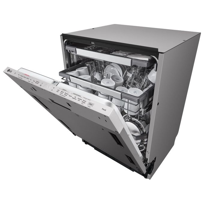LG DB475TXS Serie 4 Lavastoviglie da Incasso a Scomparsa Totale 14 coperti Classe A QuadWash TrueSteam Wi-Fi (55x60x82 cm) colore Acciaio Inox
