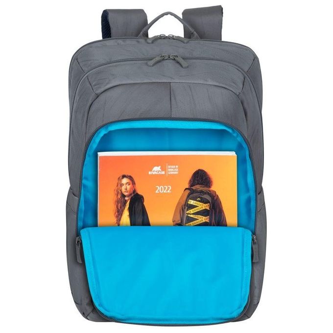 RivaCase 7569 Alpendorf Eco Zaino per Notebook fino a 17.3'' realizzato in Poliestere Riciclato (RPET) resistente all'acqua con scomparto imbottito per laptop e tablet colore Grigio