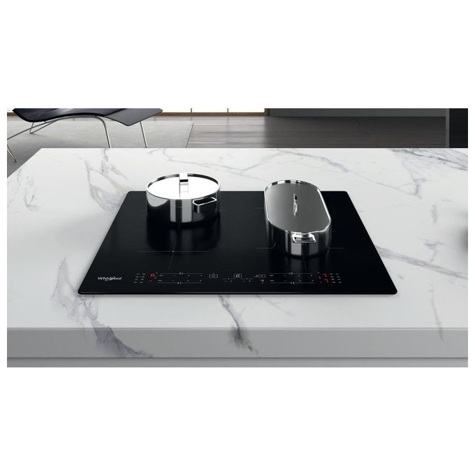 Whirlpool WBB8360NE Piano cottura a Induzione 59 cm 4 zone ConnexionZone Booster 6°Senso Touch colore Nero