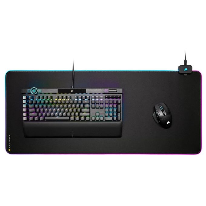 Corsair CH-9417070-WW MM700 RGB Extended Tappetino Mouse Gaming 930x400 mm Hub USB 2 porte illuminazione RGB colore Nero