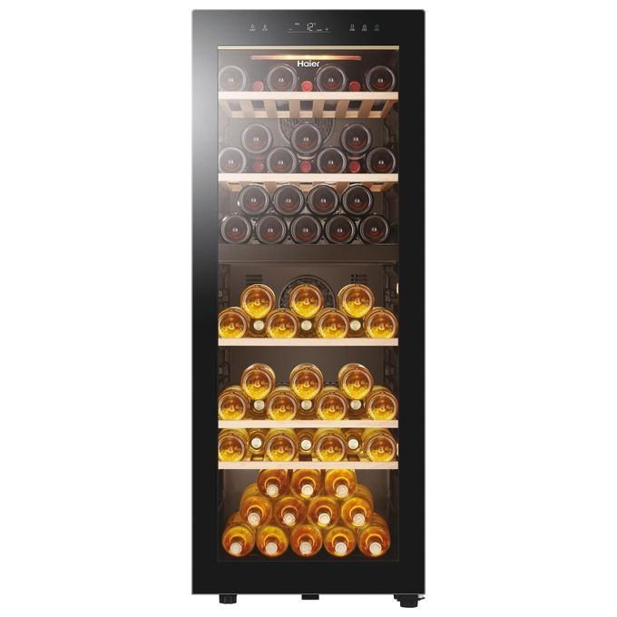 Haier HWS79GDG Wine Bank 50 Serie 5 Cantinetta Vino 79 Bottiglie 2 Zone Temperatura LED WiFi Classe G colore Nero