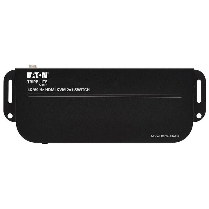 Eaton B005-HUA2-K Switch KVM 2 Porte HDMI 4K 60Hz HDR HDCP 2.2 Hub USB 3.2 Telecomando IR colore Nero