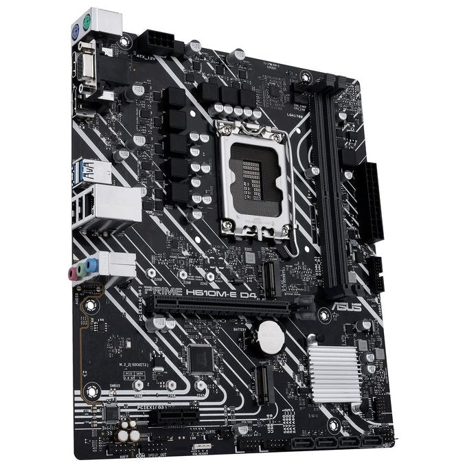 Asus PRIME H610M-E D4-CSM Scheda Madre micro ATX Intel H610 LGA 1700 DDR4 64 GB 2x M.2 USB 3.2 Gen 1 Gigabit Ethernet colore Nero