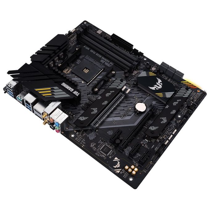 Asus TUF-GAMING-B550-PLUS-WIFI-II Scheda Madre ATX AMD B550 Socket AM4 DDR4 Wi-Fi 6 Bluetooth 5.2 2.5G LAN PCIe 4.0 2xM.2 6xSATA colore Nero