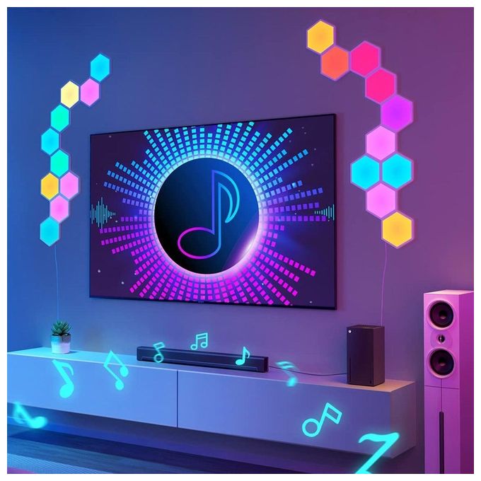 Govee H1061002 Glide Hexa Pannello Luminoso Smart RGBIC 2 Pezzi colore Bianco