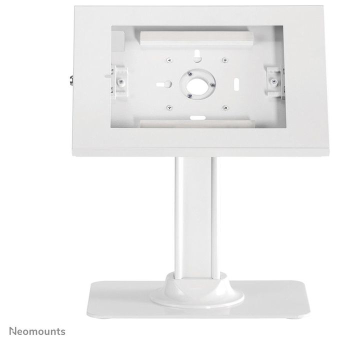 Neomounts 8717371449315 DS15-650WH1 Supporto da Scrivania Antifurto per Tablet 9.7-11 Pollici Rotazione 90° Inclinazione Regolabile Blocco a Spinta Gestione Cavi Integrata colore Bianco