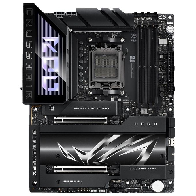 ASUS 90MB1IE0-M0EAY0 ROG CROSSHAIR X870E HERO Scheda Madre ATX Socket AM5 DDR5 192 GB PCIe 5.0 Wi-Fi 7 Bluetooth 5.4 colore Nero