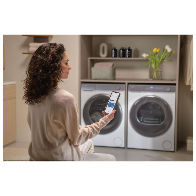 Haier HD100-C367U1 X Series 7 Asciugatrice Pompa di Calore 10 Kg Classe C Wi-Fi Ion AirFresh (85x59,5x68,5 cm) colore Bianco