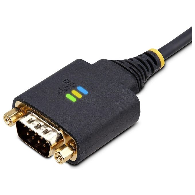 StarTech 1P10FFC-USB-SERIAL Cavo USB a Seriale RS232 3m con Chip FTDI Retention COM Viti e Dadi Intercambiabili LED di Stato colore Nero