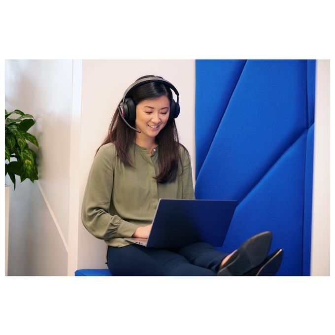 Kensington K83452WW Cuffie over-ear Bluetooth H3000 Cancellazione Rumore Attiva con AI Durata Batteria 60 h Connessione Bluetooth 5.2 colore Nero