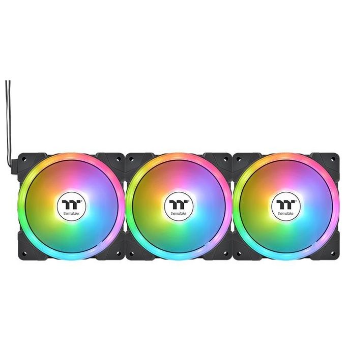 Thermaltake CL-F168-PL14SW-A SWAFAN EX14 ARGB Ventola di raffreddamento per PC 3 pezzi 23 dB colore Bianco