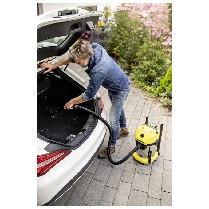 Kärcher 1.628-575.0 WD 3-18 S Aspirapolvere Cilindro Senza Sacchetto 17 L 225 W Batteria 18 V colore Nero Acciaio inox Giallo