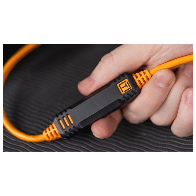 Tether Tools CUC31RT2-ORG TetherPro Cavo USB-C a USB-C Angolo Retto 9,4m 5 Gbps Doppio TetherBoost colore Arancione