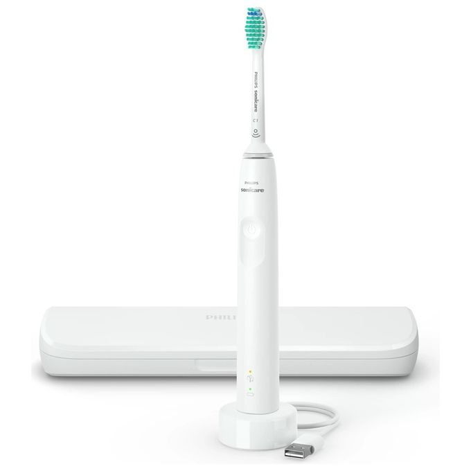 Philips HX3673-13 Sonicare 3100 Spazzolino elettrico sonico 1 modalita' SmartTimer QuadPacer autonomia 14 giorni colore Bianco