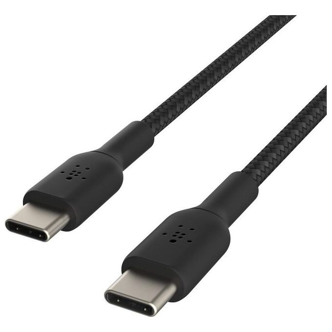 Belkin BoostCharge Cavo Intrecciato da USB-C a USB-C da 0.15 Metri Nero