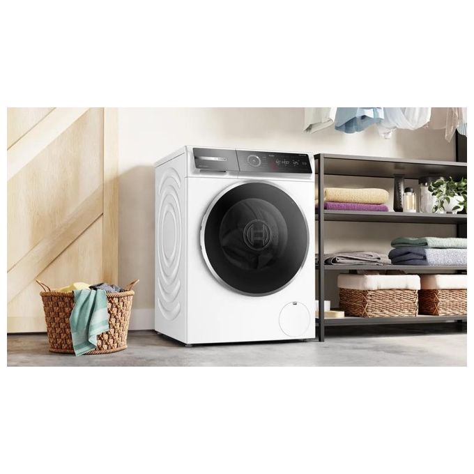 Bosch WGB24402IT Serie 8 - Lavatrice a carica frontale da libera installazione 9 kg, 1400 rpm, Classe A, Iron Assist, ActiveWater Plus, Home Connect, (84,5x59,8x59,0 cm), Bianco.