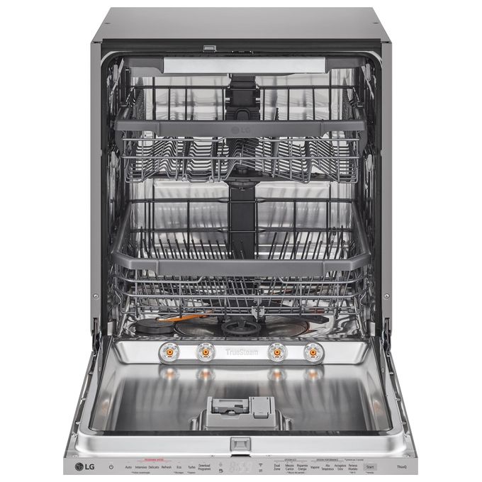 LG DB365TXS QuadWash Lavastoviglie Incasso a Scomparsa Totale 14 coperti Classe B 43 dB TrueSteam Wi-Fi (55x60x82 cm) colore Acciaio Inox