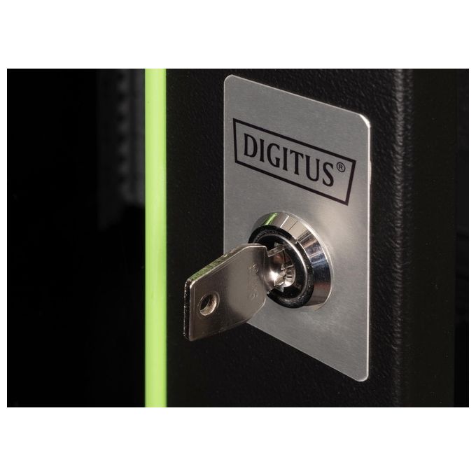 Digitus DN-19 16U-6-6-SW Unique Armadio Rack a Parete 19'' 16U 100 Kg IP20 porta in vetro colore Nero