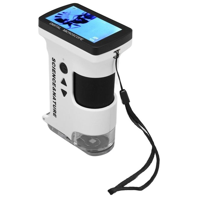 DiProgress DP-MIC270 Microscopio Digitale Portatile 12 MP Display LCD 2.7'' Ingrandimento 4x-80x Full HD colore Bianco