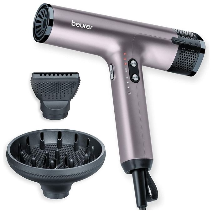 Beurer HC 100 Asciugacapelli 1700 W Ionico 4 Velocita' 4 Temperature Diffusore e Concentratore inclusi colore Viola