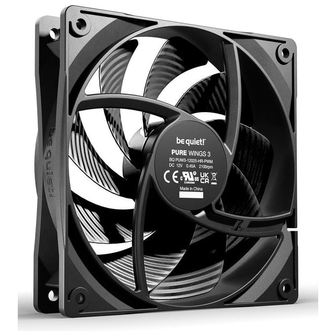 Be Quiet! Pure Wings 3 120mm Pwm High-Speed Case per Computer Ventilatore 12cm Nero
