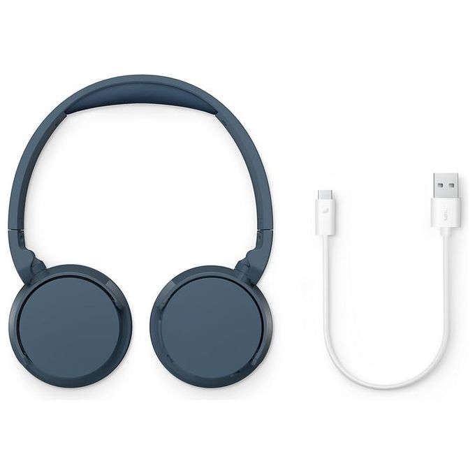 Philips TAH4209BL-00 Serie 4000 Cuffie On-ear Wireless Bluetooth 5.3 55h autonomia ricarica rapida USB-C colore Blu