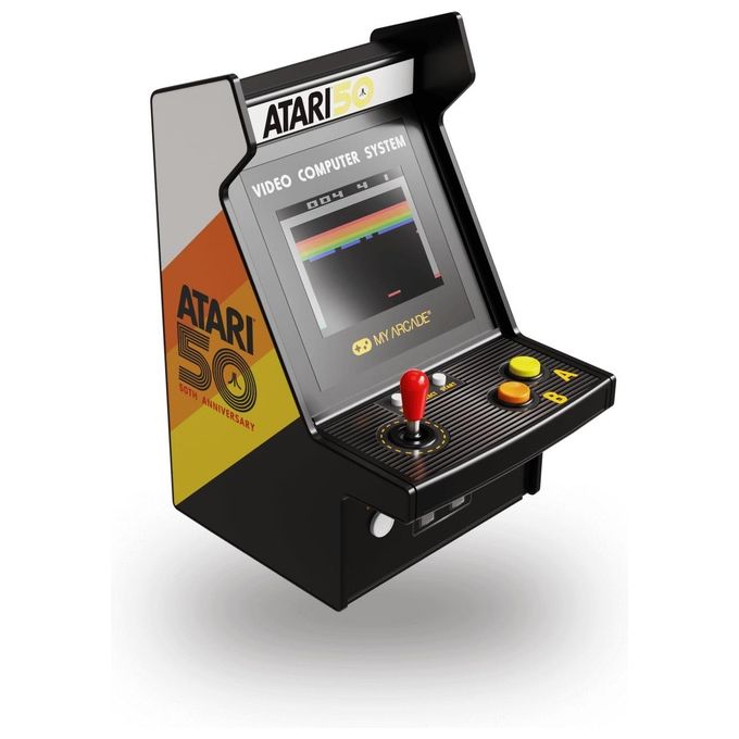 My Arcade DGUNL-7013 Atari Micro Player Pro Console Retrogaming Portatile 100 Giochi Schermo 2.75'' USB-C colore Multicolore