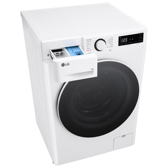 LG F4R5009TSWW - Lavatrice Libera Installazione 9 kg, Classe A-10%, Centrifuga 1400 giri-min, AI DD + TurboWash + Vapore, (85 × 60 × 56 cm), Bianco
