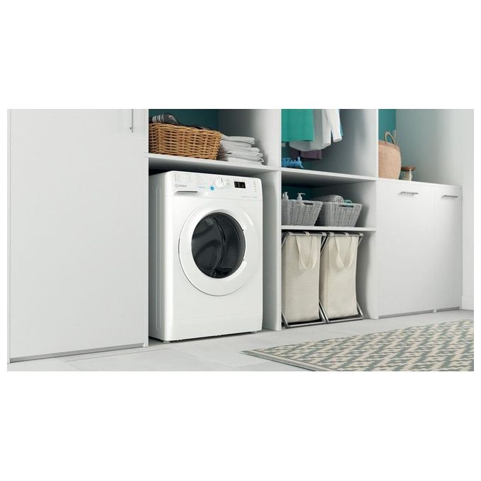 Indesit BWSA 7125X WV IT Lavatrice Slim 7 Kg Classe B Profondita' 43 cm Centrifuga 1200 giri Motore Inverter Funzione Vapore