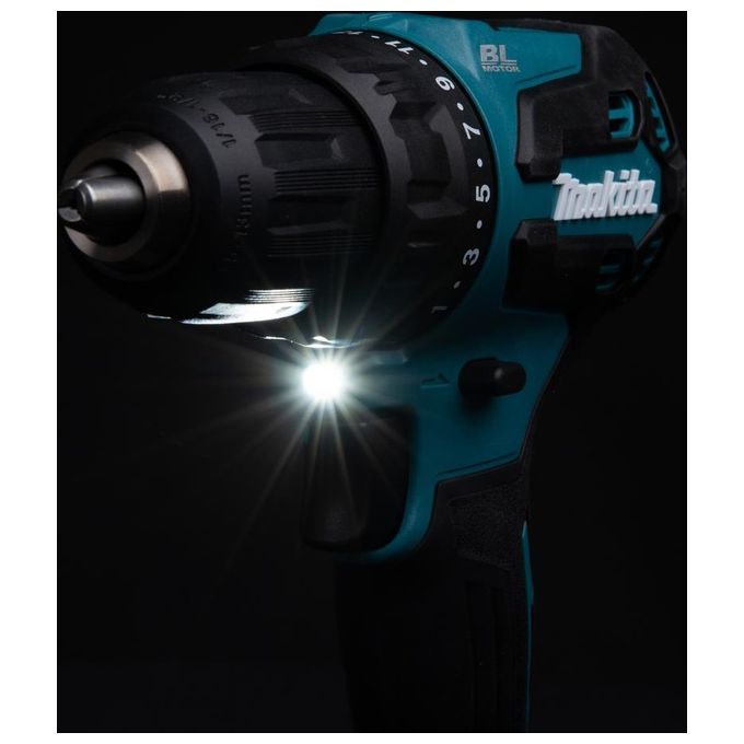 Makita DDF490Z Trapano Avvitatore Brushless Velocita' 1900 rpm Coppia 65 Nm 20 Impostazioni Colore Blu Nero