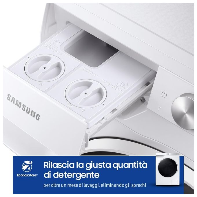 [ComeNuovo] Samsung WW90T734DWH Lavatrice Carica Frontale AI Control UltraWash Classe energetica A Capacita' di carico 9 Kg Centrifuga 1400 giri Motore Digital Inverter Vapore Igenizzante Ecodosatore Ecolavaggio