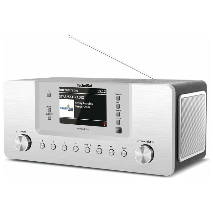 TechniSat 0001-2951 DIGITRADIO 574 IR Radio Internet da Tavolo con DAB+ FM Bluetooth Wi-Fi USB TFT 4'' colore Argento