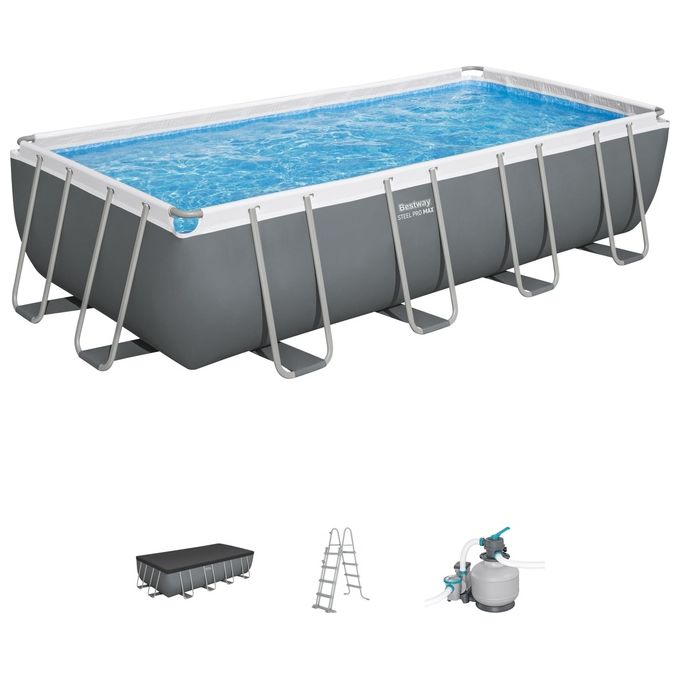 Bestway 56466 Piscina Steel Rettangolare Filtro J3 549x274x122 cm