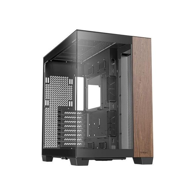 Antec 0-761345-10079-3 C8 Wood Case PC Full Tower ATX EATX ITX micro ATX con Finestra Laterale Vetro e Dettagli in Legno colore Nero Legno