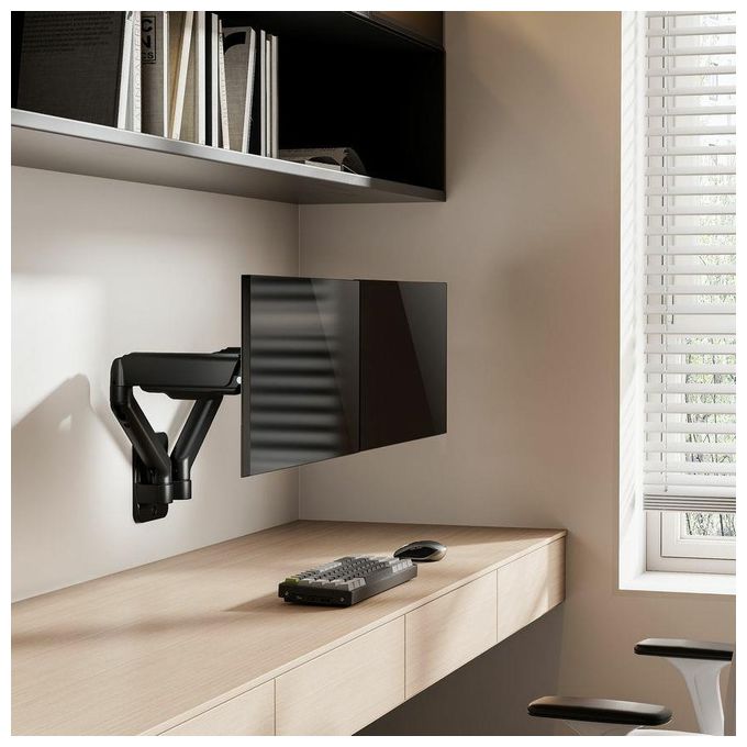 Equip 650138 Staffa a Parete per Doppio Monitor 17'' 32'' VESA 75x75 100x100 mm 18 Kg colore Nero
