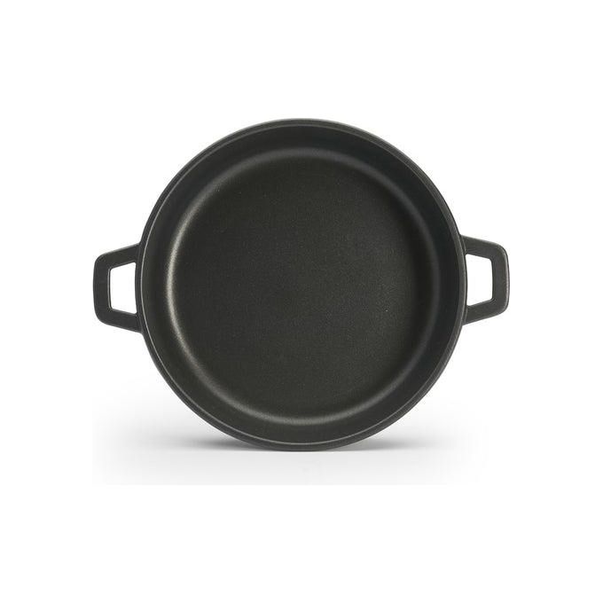 DE BUYER 8311.28 Choc Extreme Casseruola Antiaderente con Coperchio in Vetro Diametro 28 cm Capacita' 6.6-7 L Forno fino a 220°C Induzione colore Nero