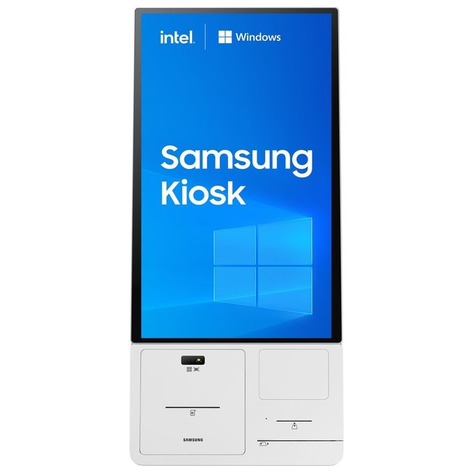 Samsung LH24KMC3BGCXEN KM24C-3 Kiosk Design Monitor LED 24'' Full HD Touch Screen Capacitivo Windows 10 IoT Enterprise Intel Core i3 colore Bianco