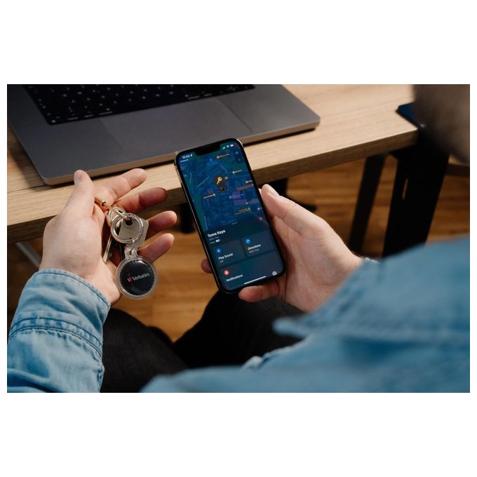 Verbatim My Finder Coin Localizzatore e Cercatore Gps Personale Nero