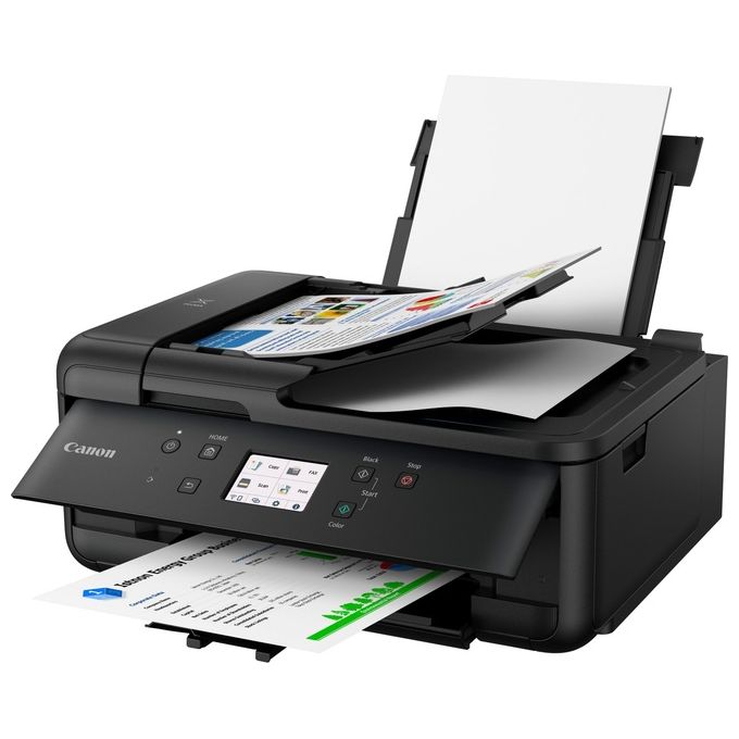 Canon PIXMA TR7650 Stampante Multifunzione 4 in 1 Getto d'Inchiostro 5 Cartucce Wi-Fi Stampa Fronte Retro Automatica ADF LCD Touch 4800 x 1200 DPI colore Nero