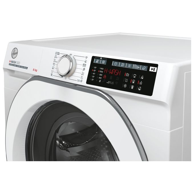 Hoover HW 48AMC-1-S H-Wash 500 Lavatrice Carica Frontale Power Care System Cicli Care Wi-Fi + Bluetooth Classe energetica A (A+++) Capacita' di carico 8 Kg Centrifuga 1400 giri Motore Inverter