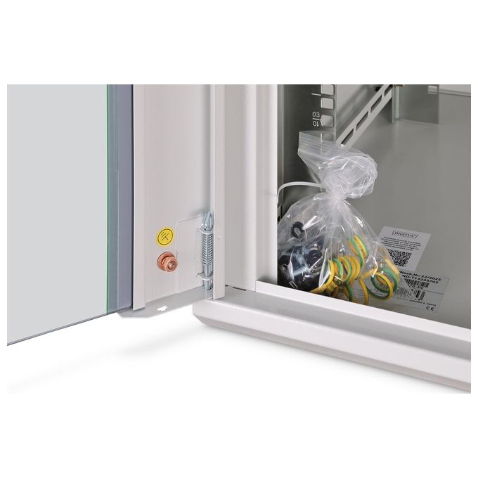 Digitus Armadio Rack 19'' 12 Unita' da Muro 638x600x600 Grigio Porta Vetro